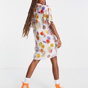 Collusion Shirtdress, Size 16, Allover Fruit Graphic